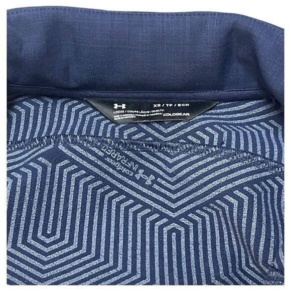 Under Armour Jacket Womens XS Loose ColdGear Pockets Full Zip Hoodie Sporty Blue - Picture 6 of 15